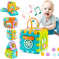 Storio 6 In 1 Learning Activity Cube Educational & Learning Activity Toy Including Blocks, Clock, Alphabets-Tree,Transportation 