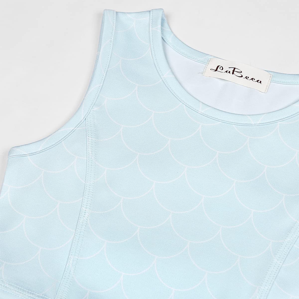 Labeca Baby Girls Printed Casual Party Dresses Twirly Sleeveless Dress Mermaid Blue Xs