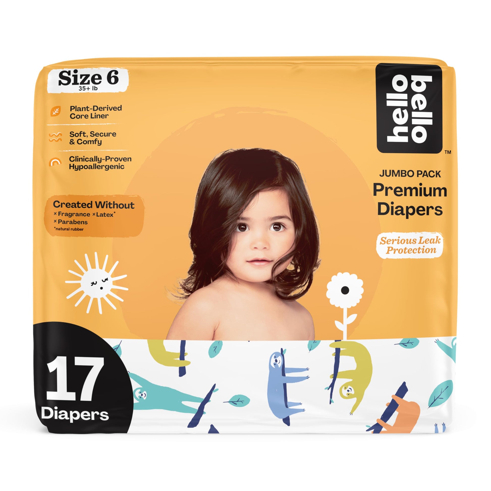 Hello Bello Premium Baby Diapers Size 6 I 17 Count Of Disposable, Extra-Absorbent, Hypoallergenic Baby Diapers With Snug And Com