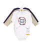 Hudson Baby Unisex Baby Cotton Long-Sleeve Bodysuits, Girls Are The Future, Preemie
