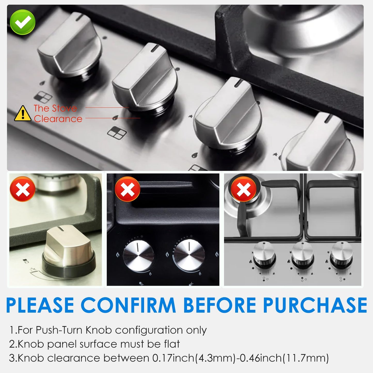 Gas Stove Knob Locks, Silicone Oven Knob Locks For Baby And Pets Safety (6 Pack, Red)