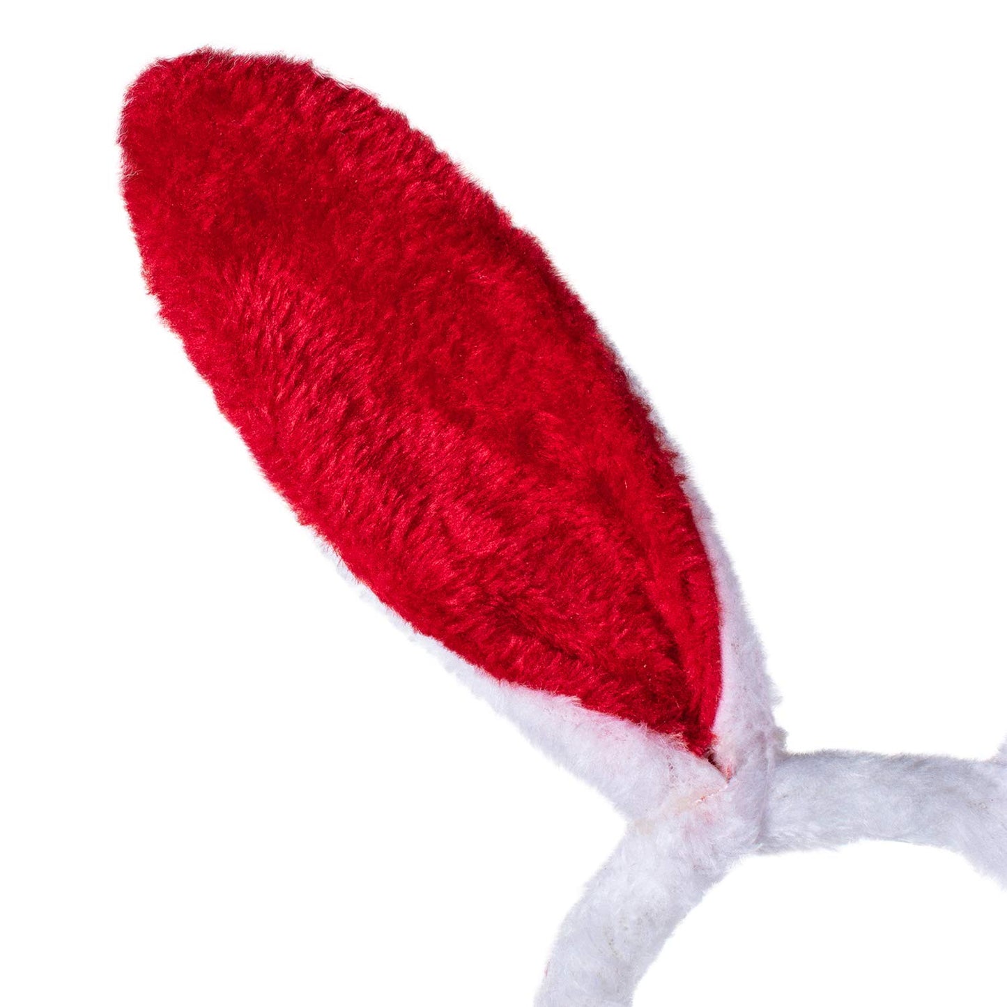Cute Soft Touch Bunny Ears Headband Christmas Rabbit Ears Headband Gift For Children Kids Girls (Red)
