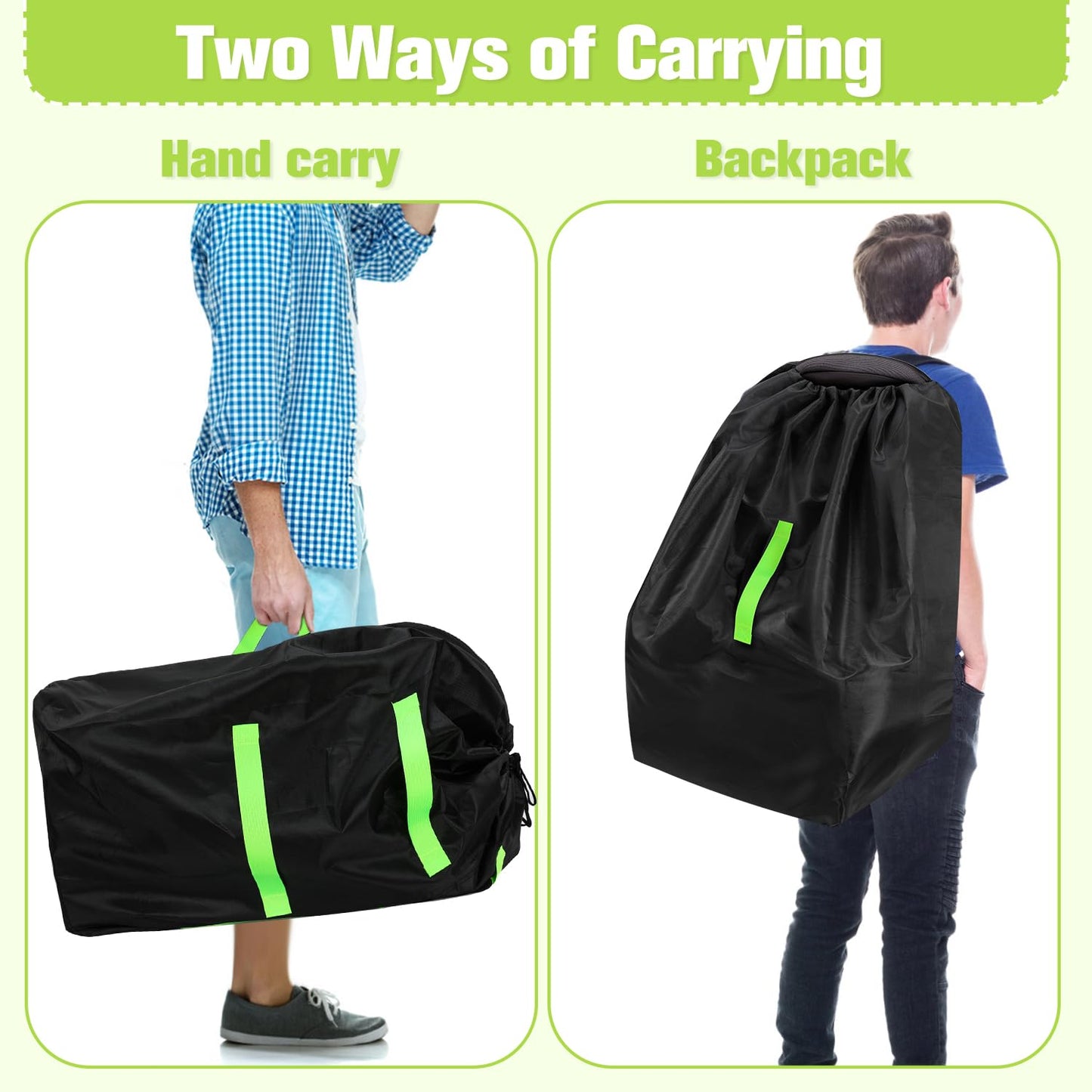 Waterproof Car Seat Bags For Airplane Travel, Durable Carseat Cover For Air Travel Car Seat Travel Bag With Shoulder Straps And