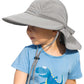 Toddler Kids Sun Hats With Neck Flap Upf 50+ Uv Protection Wide Rigid Brim Boys Girls Beach Swim Sunhat