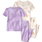 Carters Girl 4Piece Pajama Set | LongSleeve Sleepwear Sets | Snug Fit with Soft Breathable Cotton Nightwear | Round Neck | Co