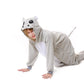 Canasour Hippo Onesie Kids Animal Halloween Cosplay Costume For 4T Girls Unisex Outfuit One Piece Hooded Soft Pajamas Grey Party