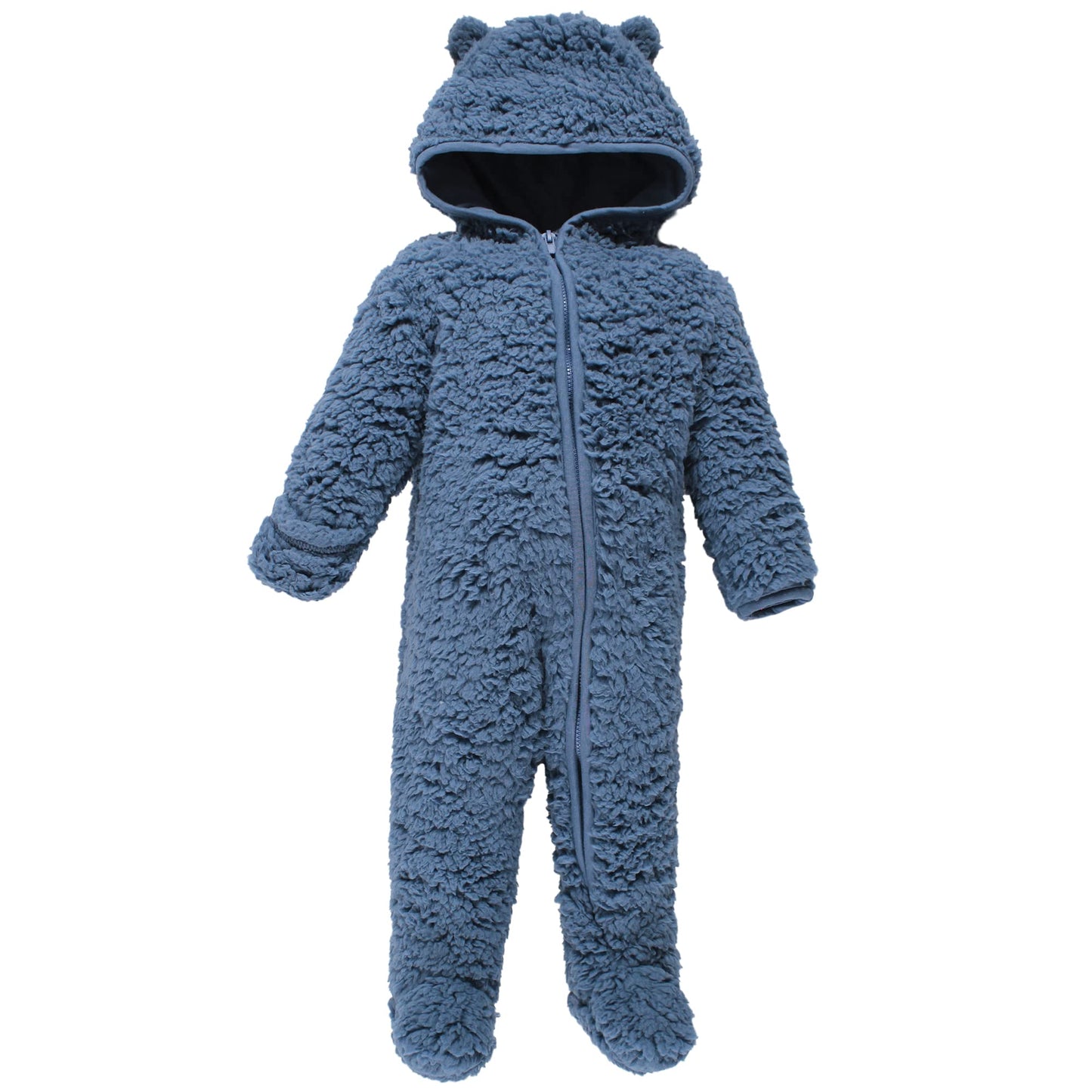 Hudson Baby Unisex Baby Fleece Sleep And Play, Coronet Blue, 6-9 Months