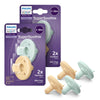 Philips Avent Soothie 3-18 Months Orthodontic Baby Pacifiers, 100% Silicone Pacifiers, One Piece, Bpa-Free, 2 Green And 2 Yellow