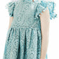 2Bunnies Girl Vintage Lace Pom Pom Trim Birthday Party Dress (Mint, 3T)