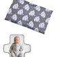 Cute Elephant Portable Diaper Changing Mat,Waterproof Foldable Travel Changing Pad,On-The-Go Wipeable Reusable Changing Pad,Wate