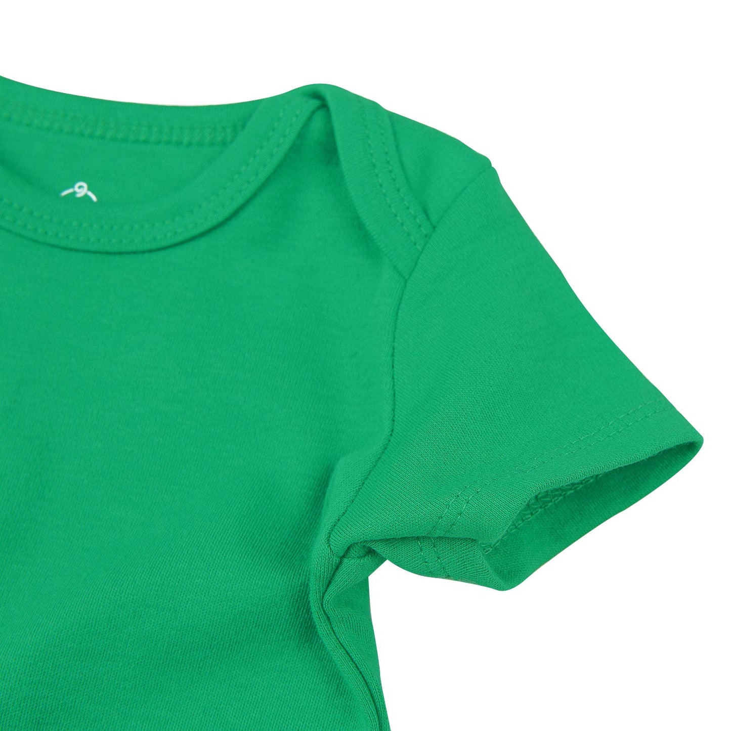Romperinbox Unisex Solid Baby Bodysuit 0-24 Months (Green, 9-12 Months)