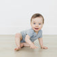 Baby Side Snap Bodysuit Set, Short Sleeve Cotton Boy Girl Kimono Onesie, 4 Pack Grey (3-6 Months)