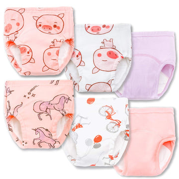 Joyo Roy 6Pcs Girls Panties Little Girls Underwear Toddler Girls Underwear Training Diapers Toddler Training Pants Underwear For