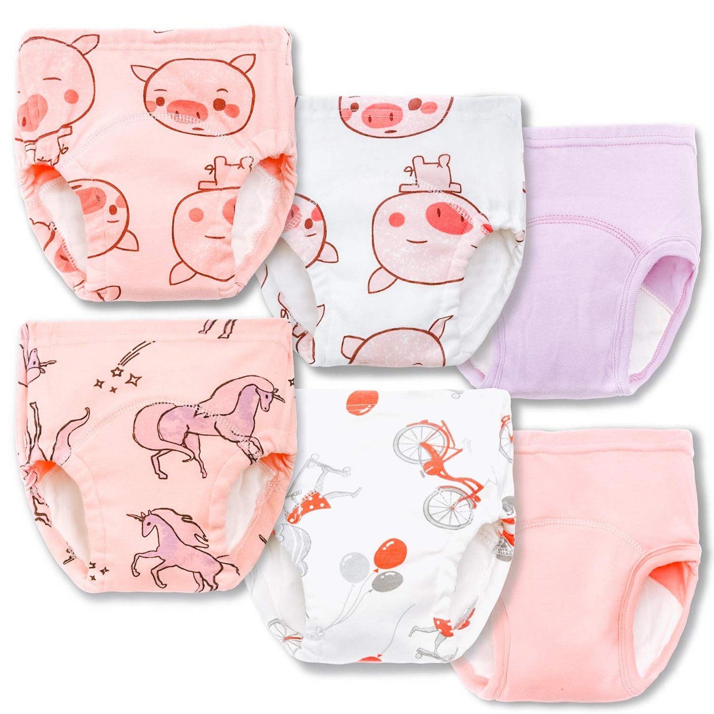 Joyo Roy 6Pcs Toddler Girl Underwear 2T Underwear Girls Toddler Panties 2T-3T Toddler Training Underwear Girls 2T 2T Girls Under