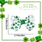 St. Patrick'S Hair Bows For Girls Cute Shamrock Green Hair Clips Bow Hair Accessories Party Supplies 2Pcs (Green Shamrock)