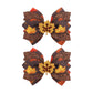 YanJie 3 2PCS Fall Hair Clips for Girls Maple Thanksgiving Hair Bows for Women Glitter Fall Bows for Toddler Girls Autumn Outfit