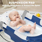 Morefeel Collapsible Baby Bathtub For Newborn With Thermometer & 1 Soft Floating Cushion & 1 Bath Net,Portable Travel Bathtub Wi