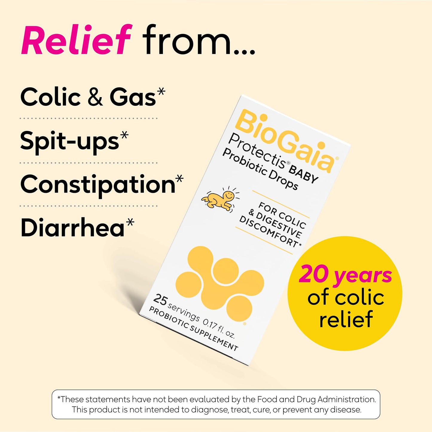 Biogaia Protectis Baby Probiotic Drops For Infants, Newborn And Kids Colic, Spit-Up, Constipation And Digestive Comfort, 5 Ml, 0