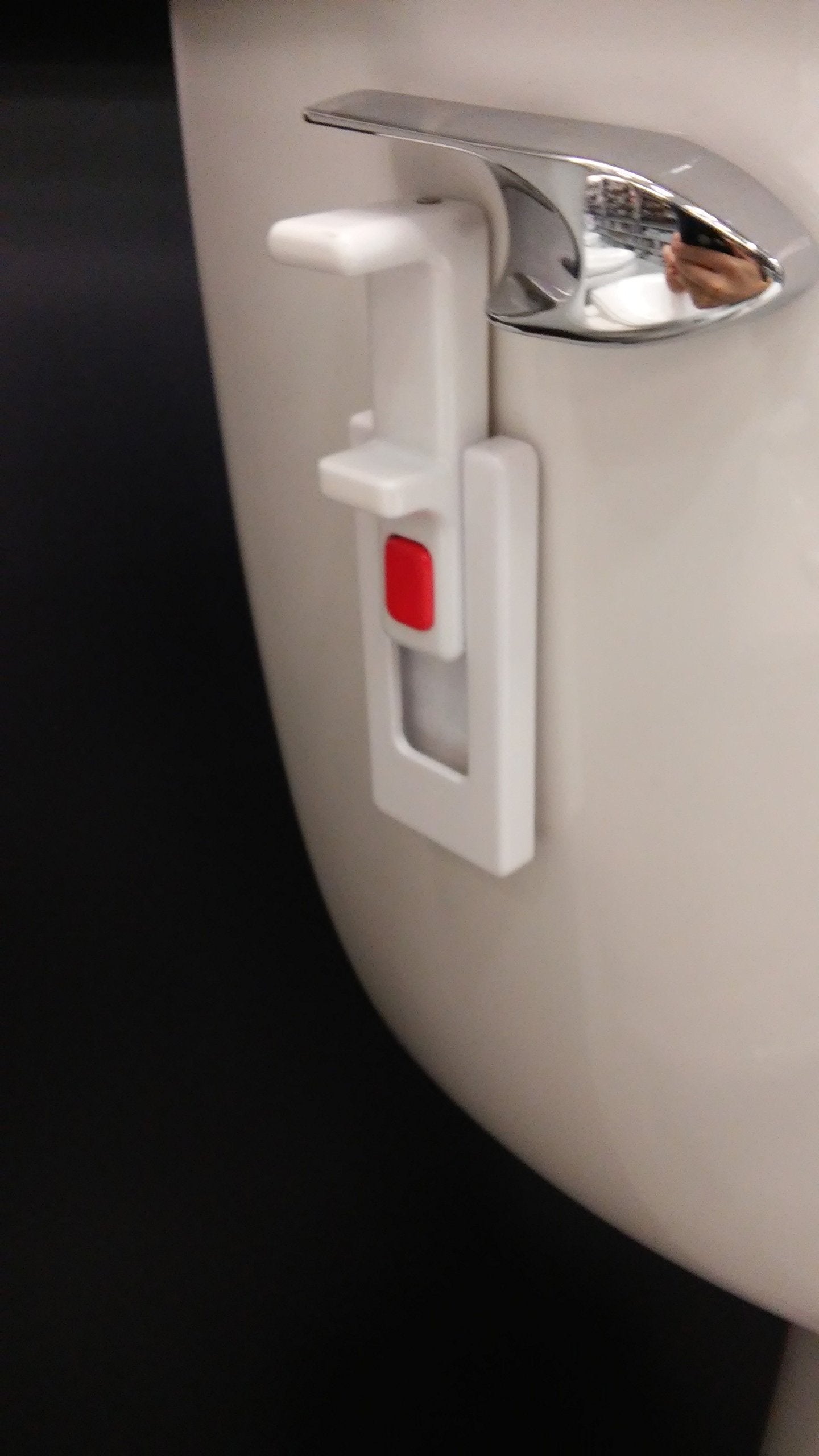 Childproof Toilet Handle Lock (2-Pack, White Button)