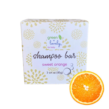 Green + Lovely Sweet Orange Baby And Kids Shampoo + Body Bar /// Gentle Sls, Sulfate, And Paraben Free Hair And Body Wash For Ba