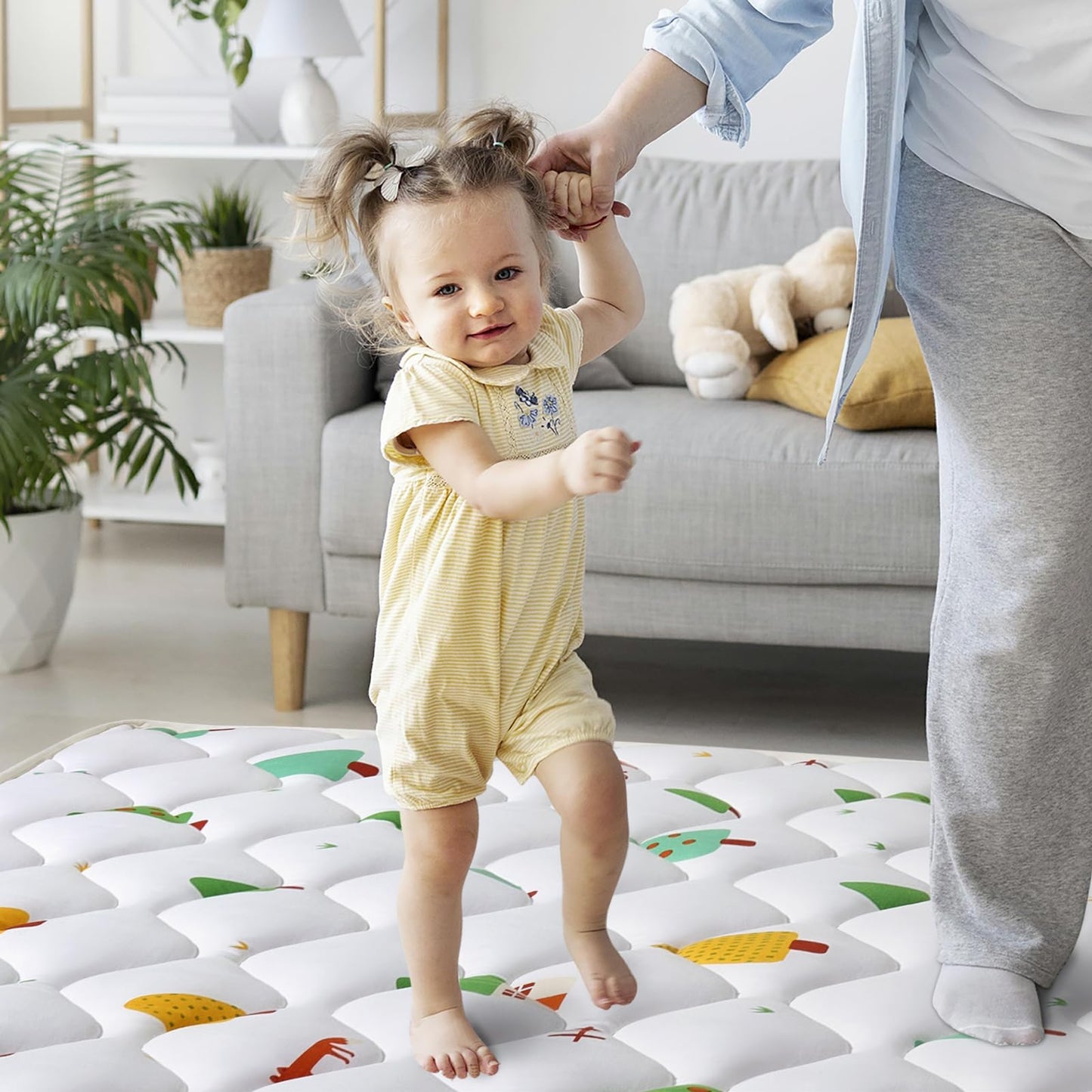 Premium Foam Baby Play Mat 6 Ft X 4 Ft, Extra Large Activity Playmats For Babies,Toddlers, Infants, Soft Thicker Sponge Baby Mat