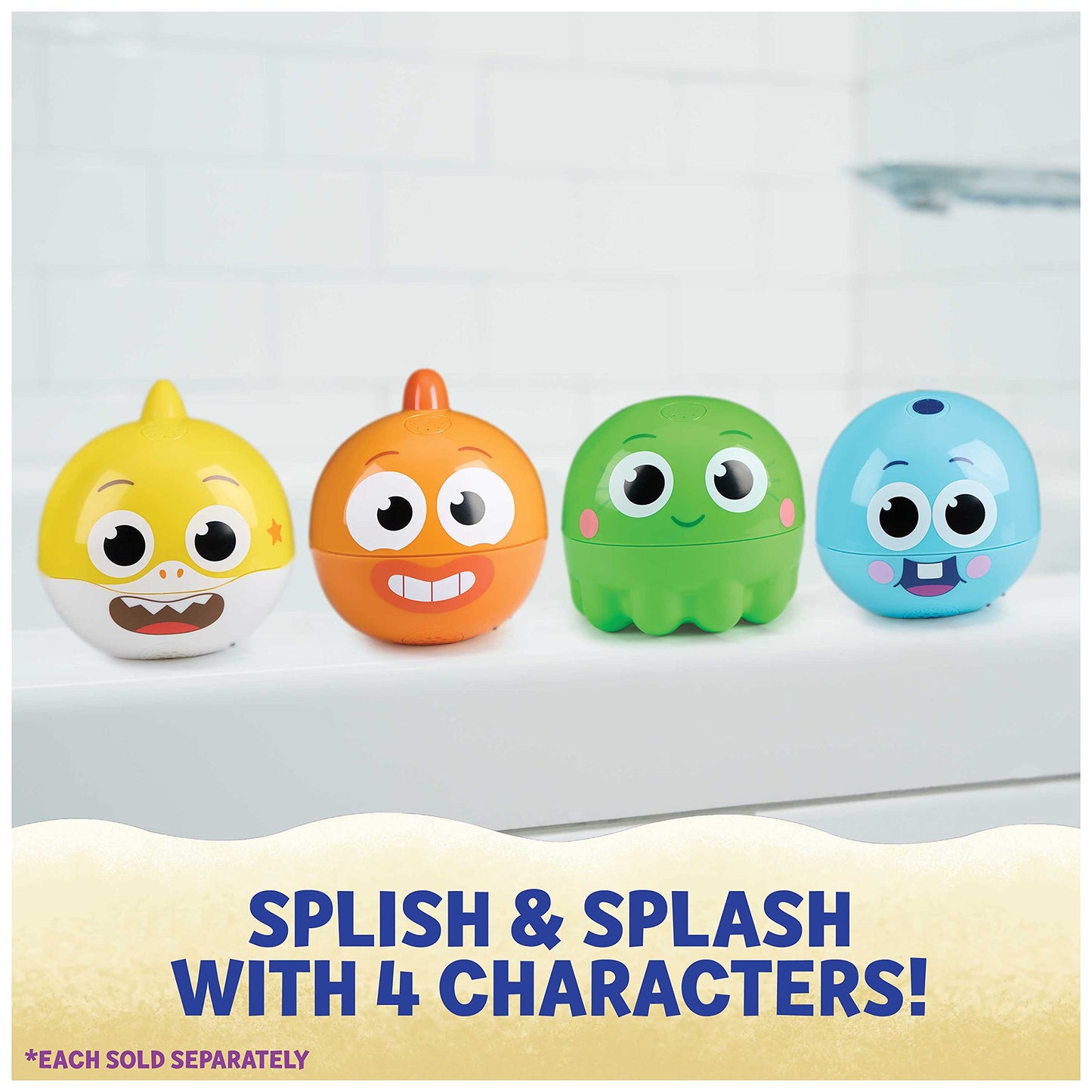 WowWee Baby Sharks Big Show! Bath Sprinkler and Water Toy - Kids Bath Toys (William)