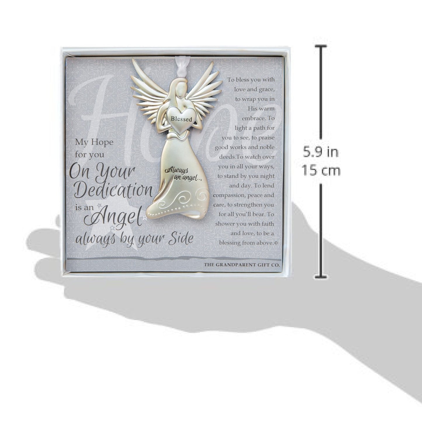 Dedication Gift Guardian Angel Medallion Ornament - Baby Dedication Gift- Child Dedication Gift For Godson/Goddaughter/Grandson/
