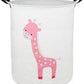 KUNRO Large Sized Storage Basket Waterproof Coating Organizer Bin Laundry Hamper for Nursery Clothes Toys (Giraffe)