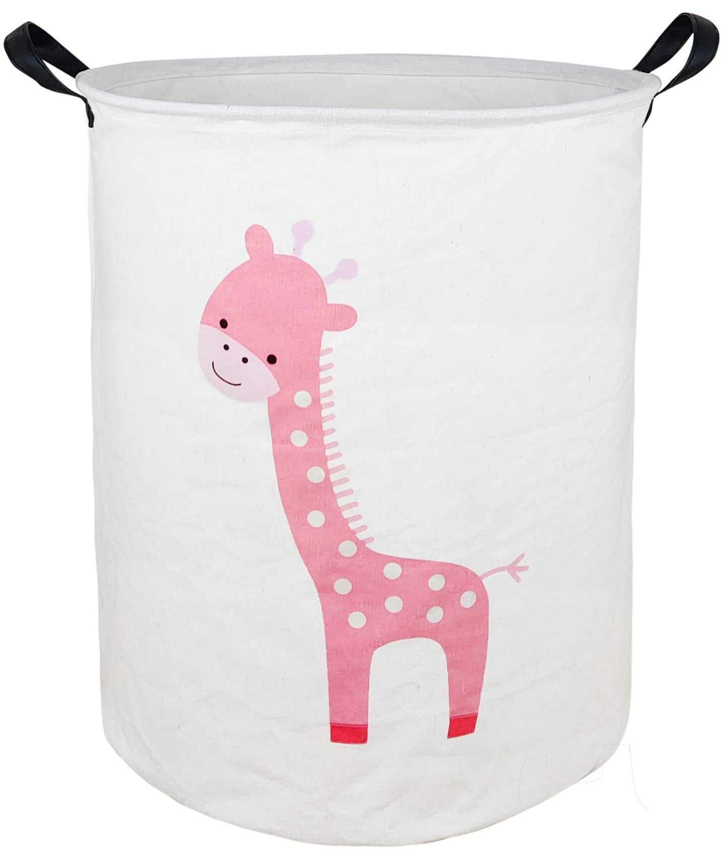 KUNRO Large Sized Storage Basket Waterproof Coating Organizer Bin Laundry Hamper for Nursery Clothes Toys (Giraffe)