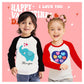 Tkria Valentine Day Shirt For Youth Large Graphic Long Sleeve Red Raglan T-Shirts Fall Shirt Heart Candy Big Sister 10 Years