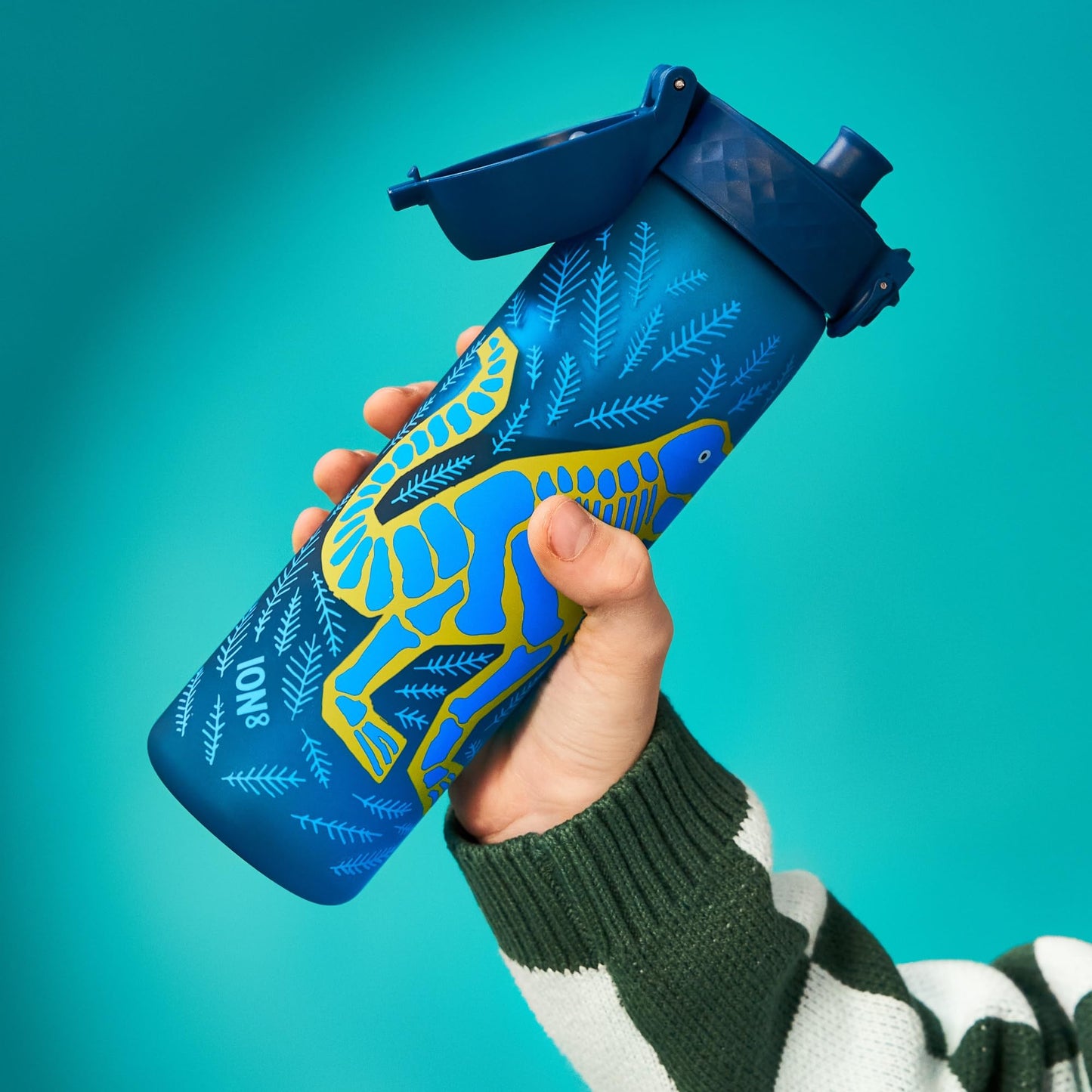 Ion8 Kid'S One Touch 2.0 On-The-Go Printed Water Bottle - Leakproof And Bpa-Free Water Bottle - Fits Car Cup Holders And Kid'S B