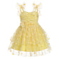 Idopip Baby Girls Daisy Flower Tutu Dress Summer Sleeveless Backless Princess Birthday Party Dresses Toddler Girl First Communio