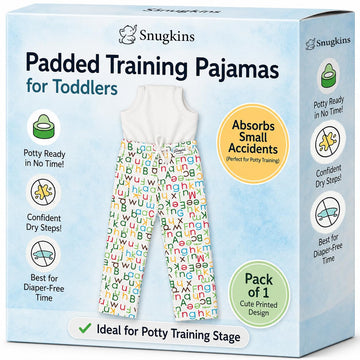 Snugkins Diaper Pants | Potty Training Pajamas For Toddlers, Boys And Girls.100% Cotton. (Kindergarten Tales  Pack 1, 4 Years5