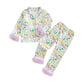 Afunbaby Toddler Baby Girl Boy Silk Satin Pajamas Set Button Down Pjs Kids Long Sleeve Shirt Pants Christmas Pjs Sleepwear (Purp