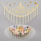 Macrame Kn0ts Stuffed Animal Hammock Net Toy Storage Organizer,with Fairy Lights Stuffed Animal Storage Toy Holder Boho Wall Han