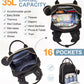 Moonbaby Diaper Bag Backpack, Baby Diaper Bags With Portable Changing Pad And Pacifier Case, Multifunctional Travel Diaper Backp