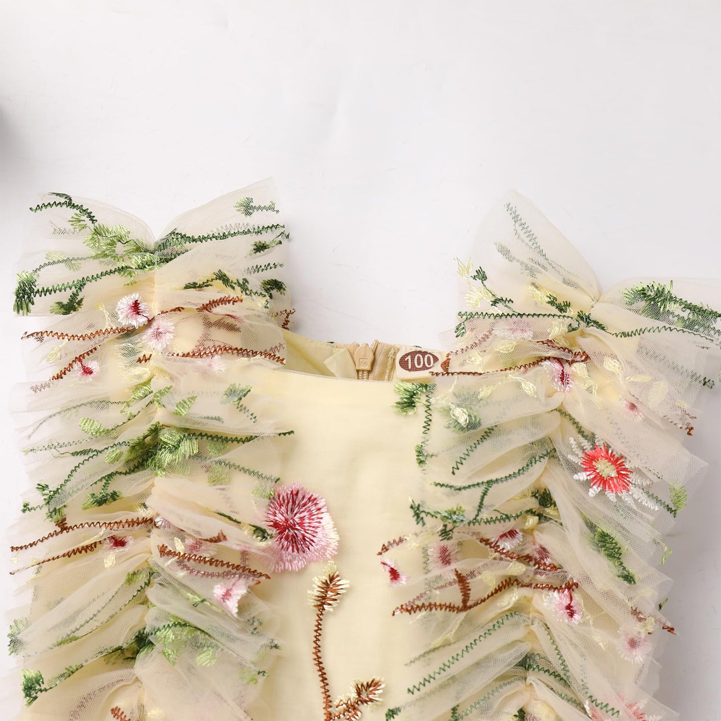 Fairy Dress Toddler, Party Dress For Little Girls Boho Lace Hippie Flower Puffy Wedding Guest Birthday Fancy Dance Gown For Kids