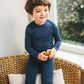 Vaenait Baby Kids Long Sleeve Modal Sleepwear Pajamas 2Pcs Set Modal Navy S