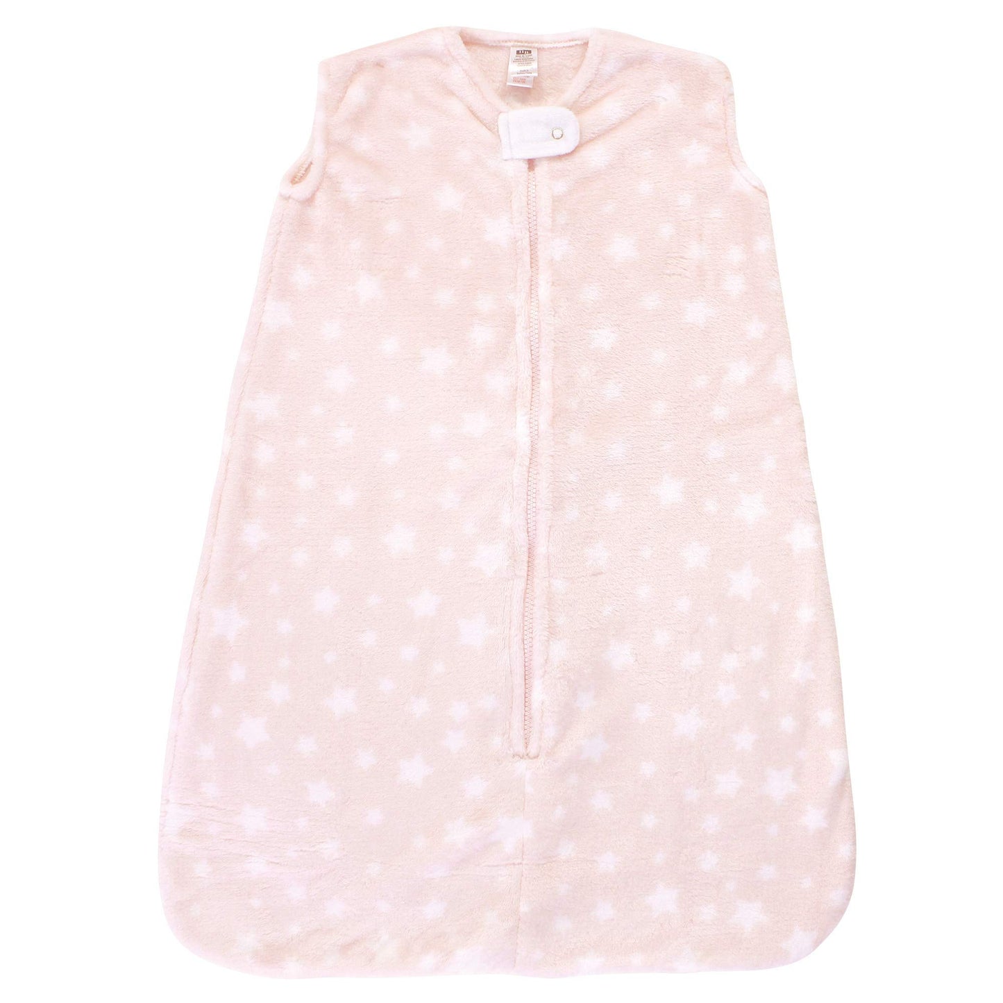 Hudson Baby Unisex Baby Plush Sleeping Bag, Sack, Blanket, Pink Star, 6-12 Months