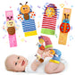 PADONISE Baby Wrist Rattles Foot Finder Rattle Socks Baby Bracelets for Infant Girls Boys Learning Toy Newborn Toys Baby Socks B