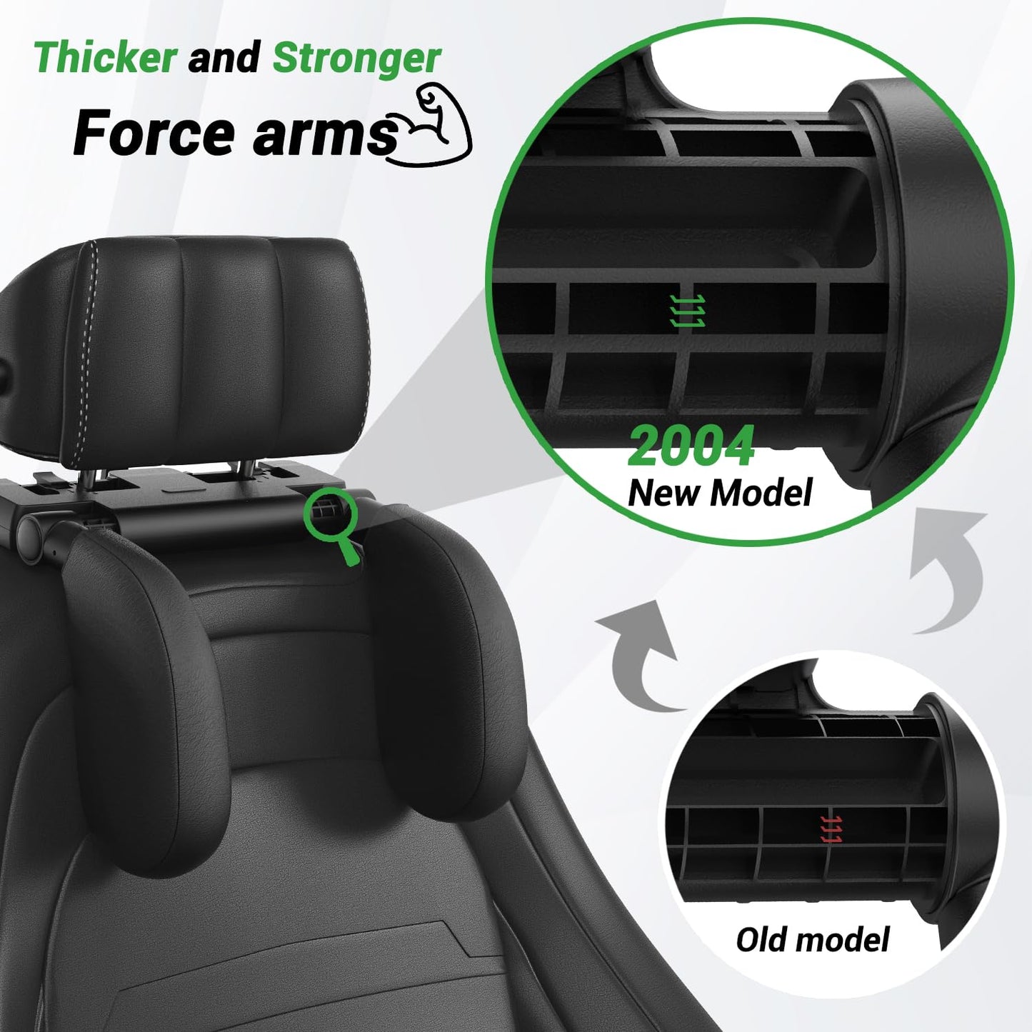 Zorunowa Car Headrest Pillow,Thickened Memory Foam Road Pal Headrest,Neck Support Pillow,180 Adjustable Car Headrest,Travel Car