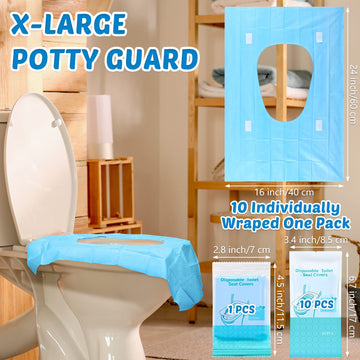 Yahenda 200 Pack Toilet Seat Covers Disposable Extra Large Individually Wrapped Toilet Seat Cover For Adults And Kids Potty Trai