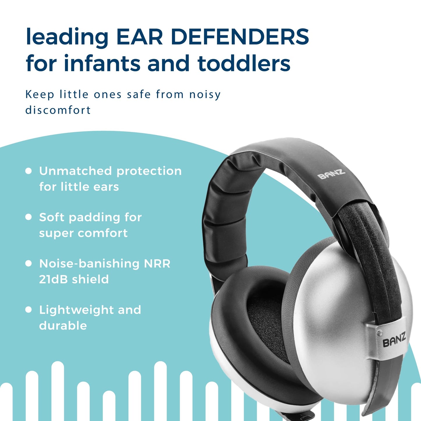 Banz Bubzee Baby Headphones For Noise Protection - Baby Ear Muffs, Newborn Infant & Toddler, 0 To 36 Months, Adjustable