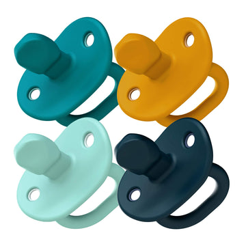 Boon Jewl Silicone Orthodontic Pacifier - Baby Pacifier With Soothing Gem-Shaped Nipple - Comfortable Baby Pacifiers Support Nat