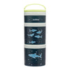 Whiskware Stackable Snack Containers for Kids and Toddlers, 3 Stackable Snack Cups for School or Travel, Sharks(Pack of 1)