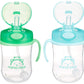Amazon Brand - Mama Bear Silicone Weighted Straw Sippy Cup, 9 Ounces, Pack Of 2, Blue/Green