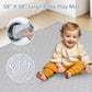 Infans Foldable Baby Playpen With Mat, 59    X 59    Large Baby Play Yard For Infant With 50 Ocean Balls, 4 Handlers, Carry Bag,
