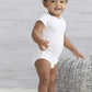 Gerber Baby 8-Pack Short Sleeve Onesies Bodysuits, Solid White, 6-9 Months