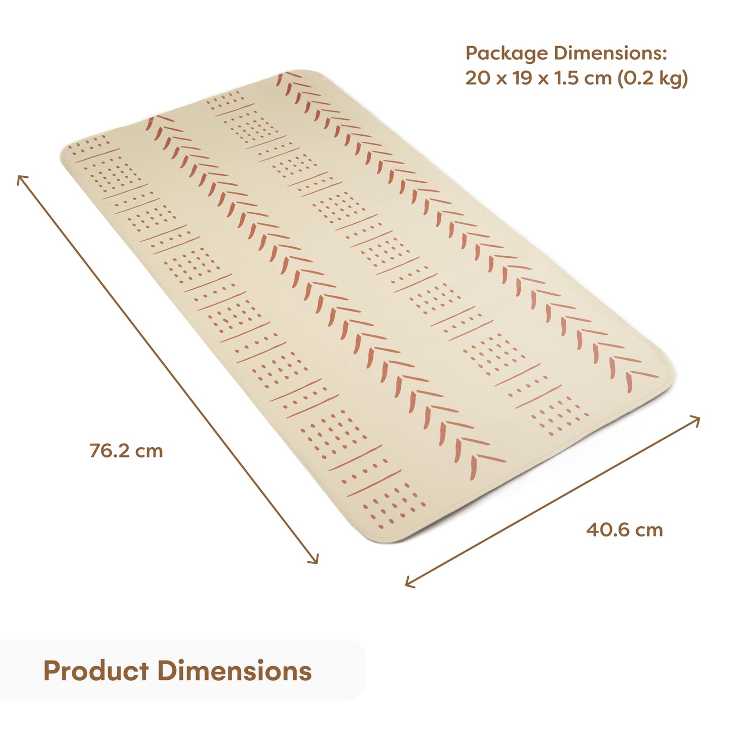 CHILDLIKE BEHAVIOR Vegan Leather Baby Changing Pad- Wipeable Portable changing Pad for Babies- Perfect for Travel-Foldable and W