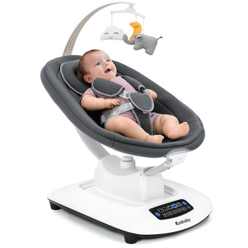 Ezebaby Baby Swing for Infants and Newborns with 5 Unique Motions, Adjustable Speed and Positions, Lullabies, Infant Swing with 